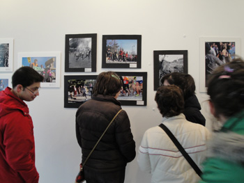 Momento de la visita a la Exposición.